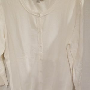 Merina  Button down White  Sweater B26. L